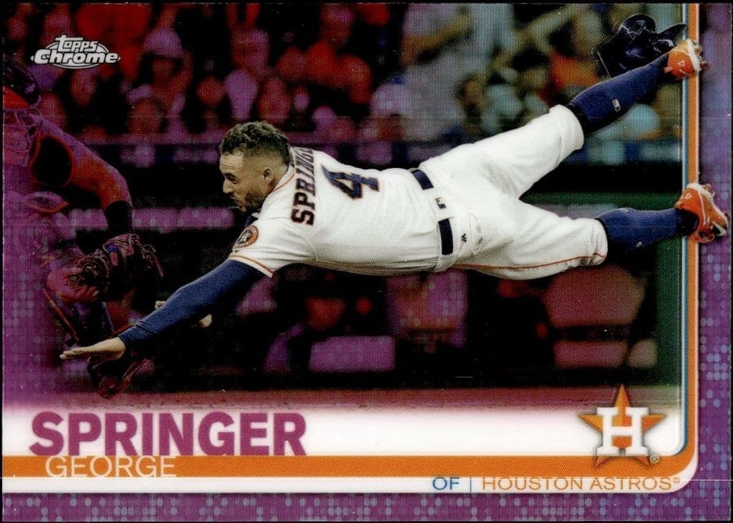 2019 Topps Chrome George Springer #42 baseball trading card front