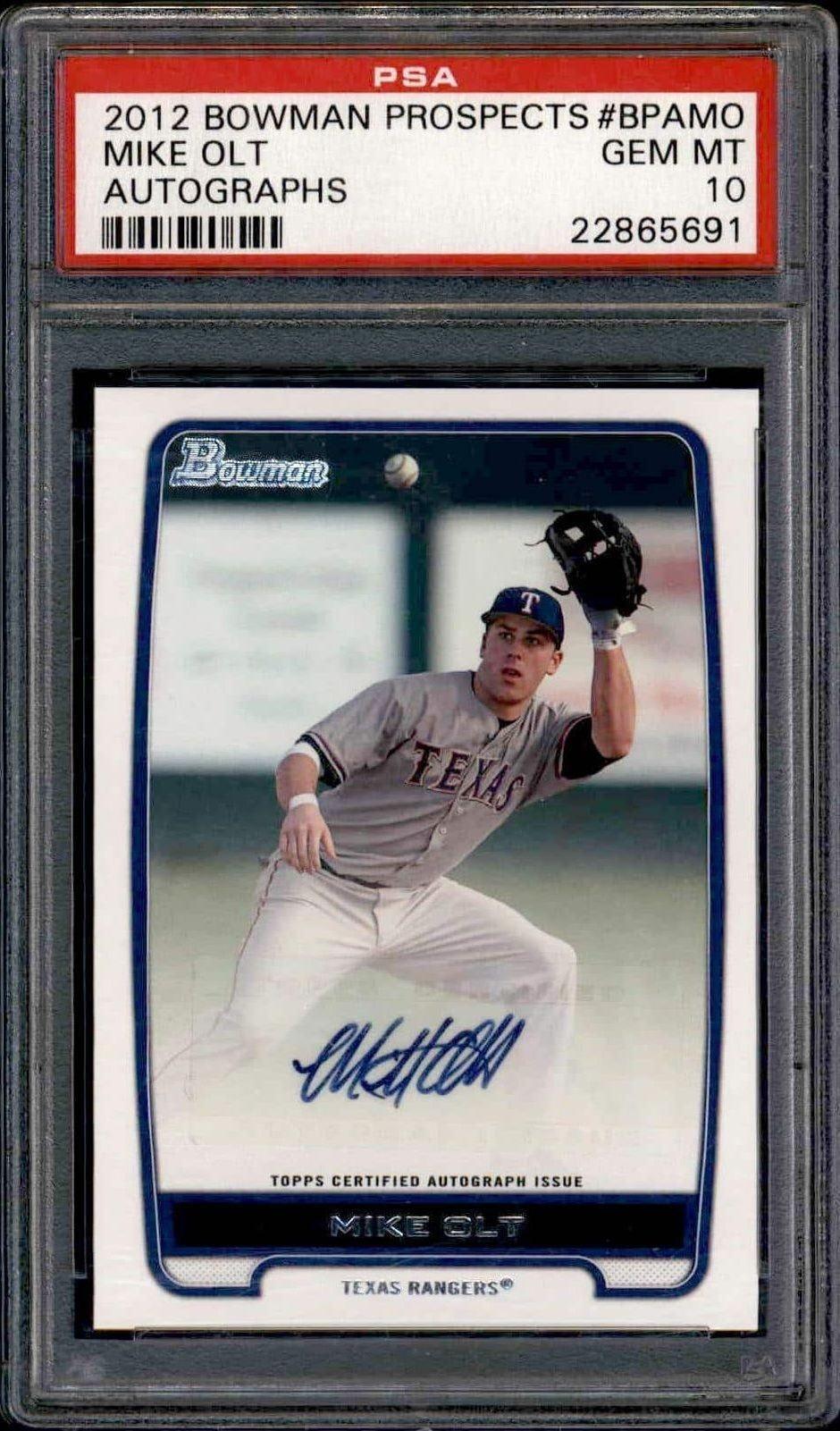 2012 Bowman Prospects Mike Olt #BPA-MO trading card