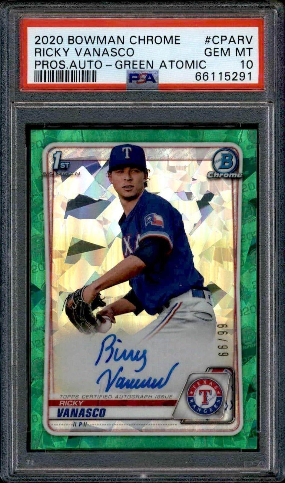 2020 Bowman Chrome Ricky Vanasco #CPA-RV trading card