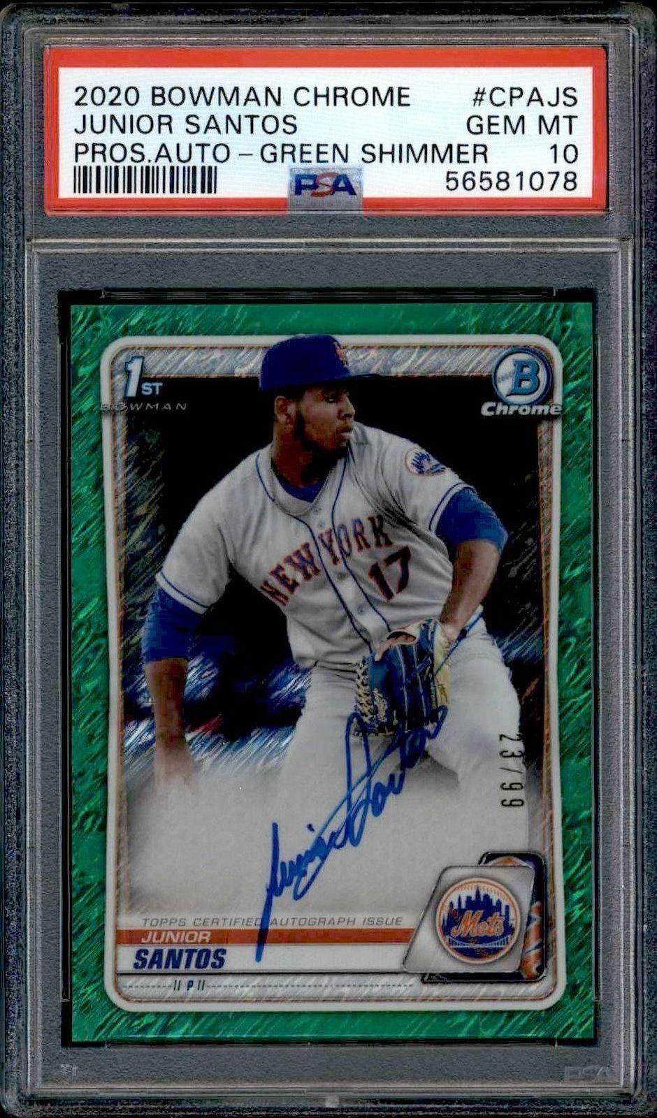 2020 Bowman Chrome Junior Santos #CPA-JS trading card