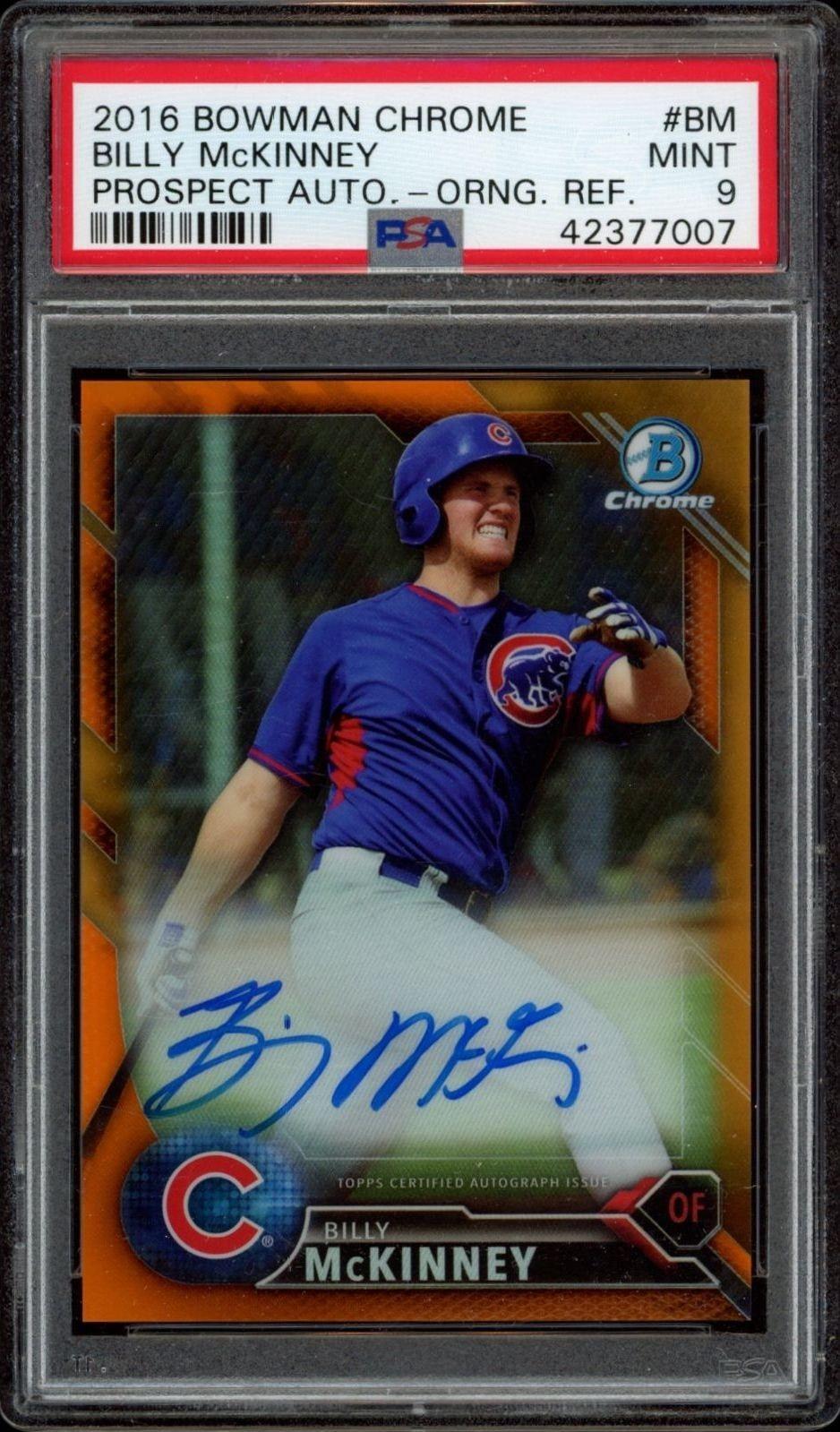 2016 Bowman Chrome Billy McKinney #CPA-BM trading card