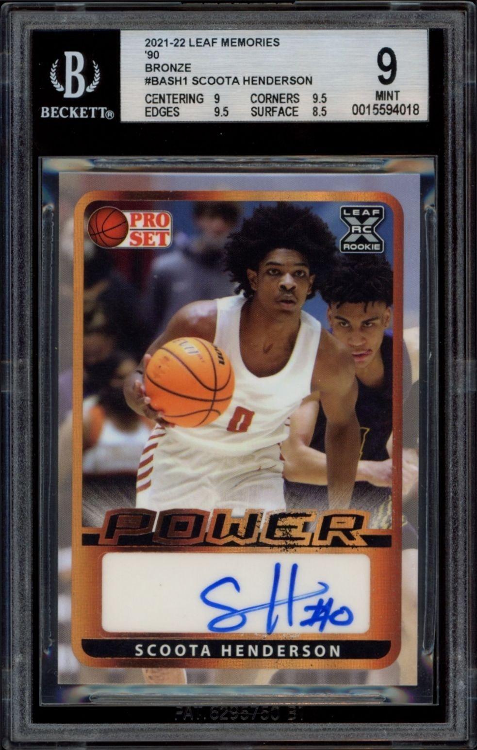 2021-22 Leaf Memories Scoot Henderson #BA-SH1 trading card