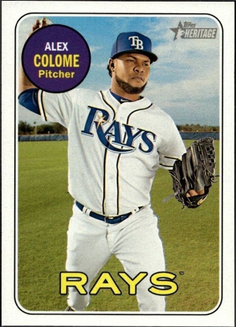 2018 Topps Heritage Alex Colome #338 baseball trading card front
