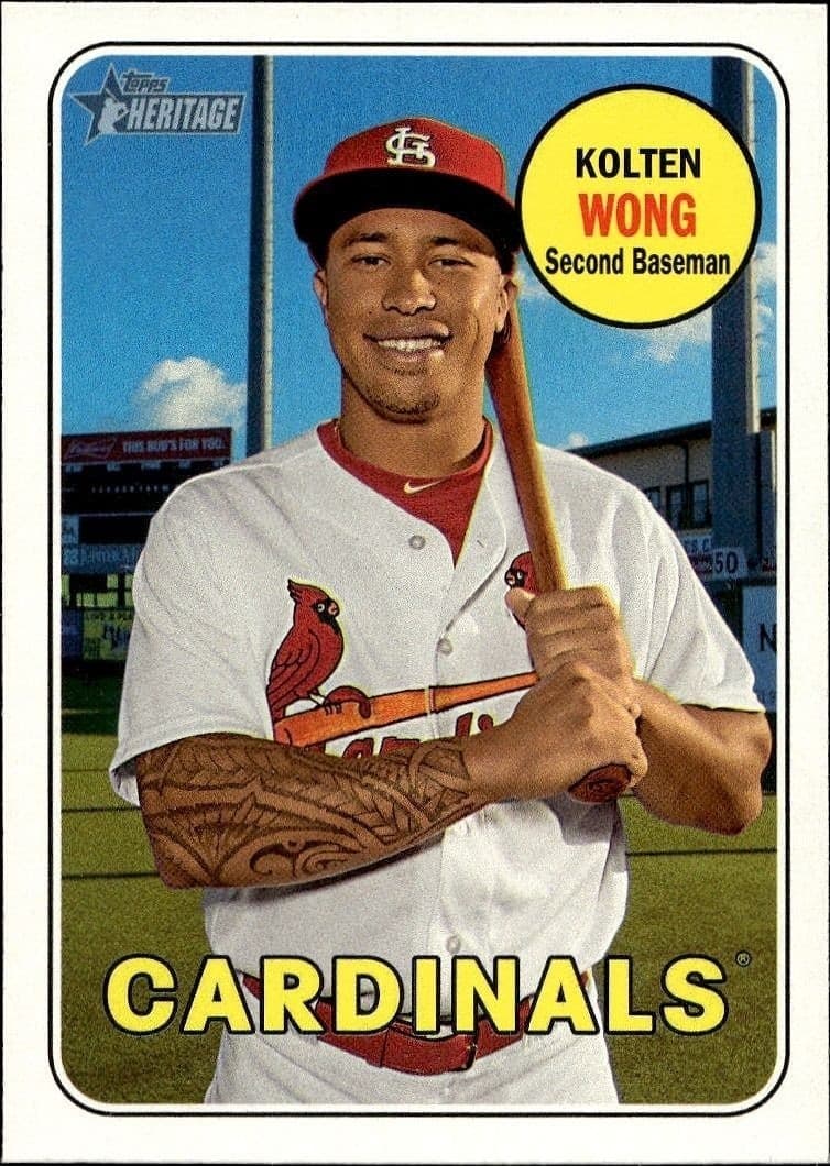 2018 Topps Heritage Kolten Wong #121 baseball trading card front