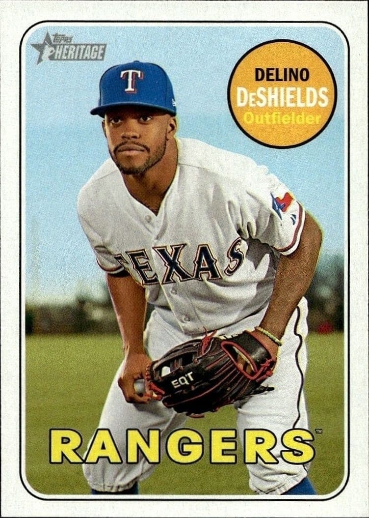 2018 Topps Heritage Delino DeShields #227 baseball trading card front