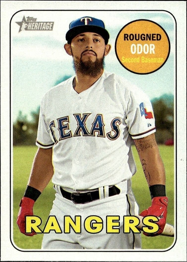 2018 Topps Heritage Rougned Odor #110 baseball trading card front