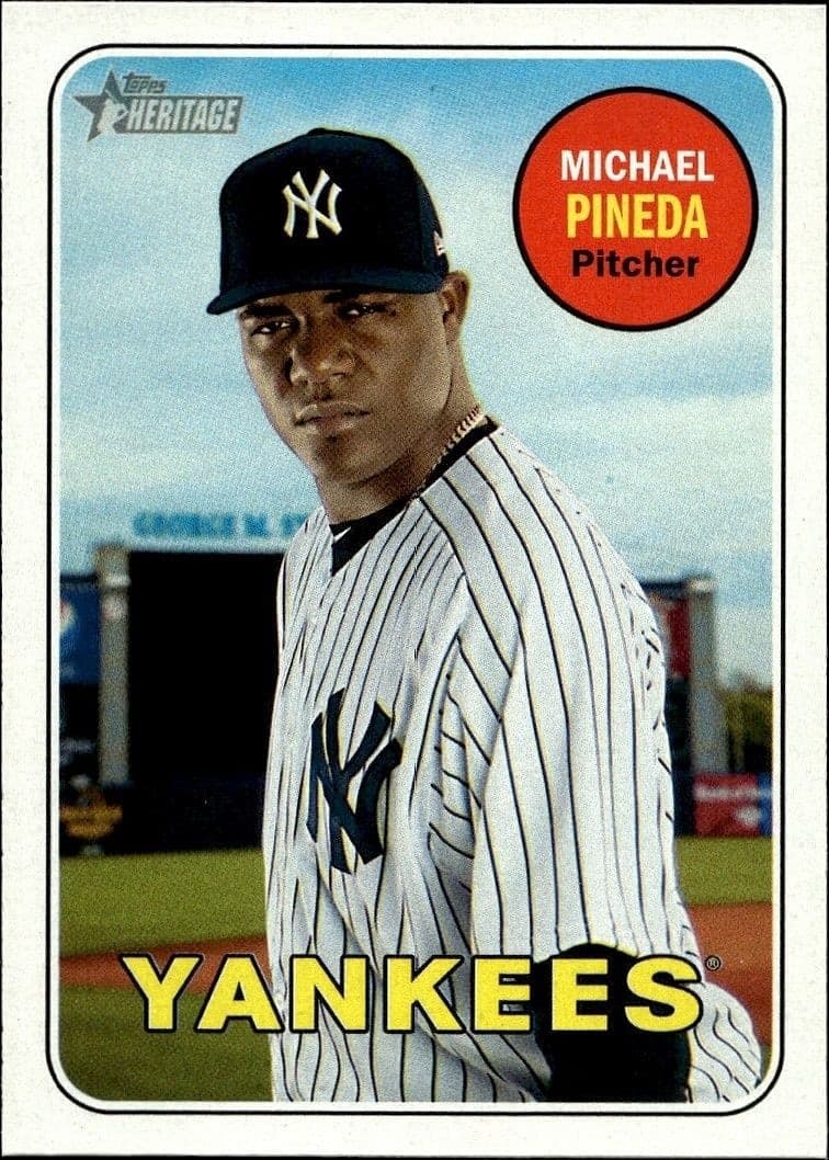 2018 Topps Heritage Michael Pineda #111 baseball trading card front