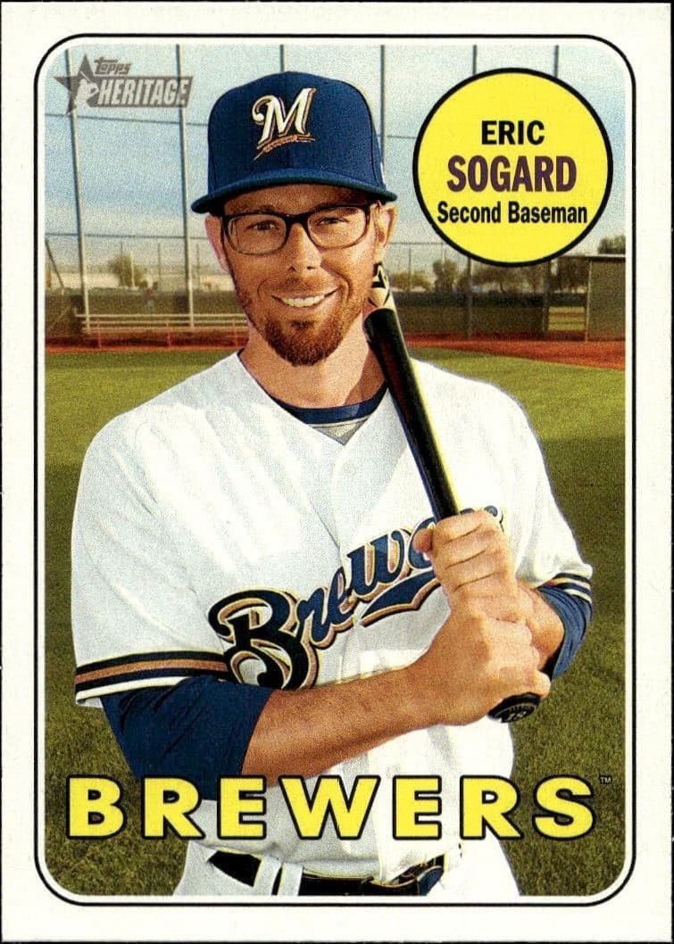 2018 Topps Heritage Eric Sogard #380 baseball trading card front