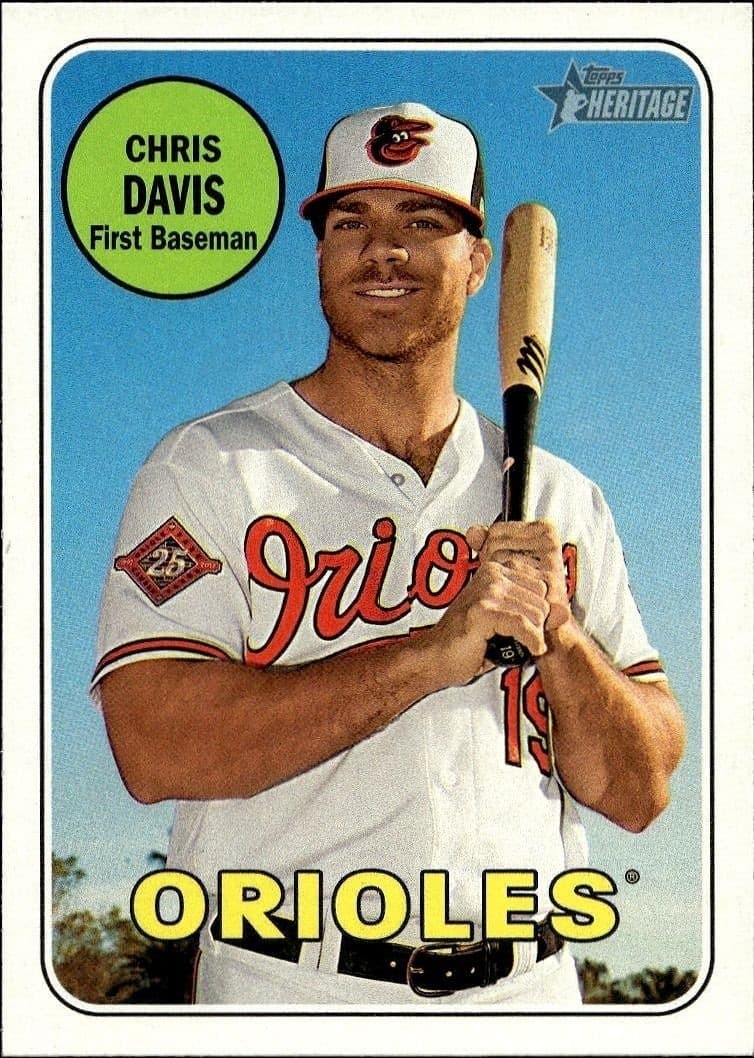 2018 Topps Heritage Chris Davis #15 trading card