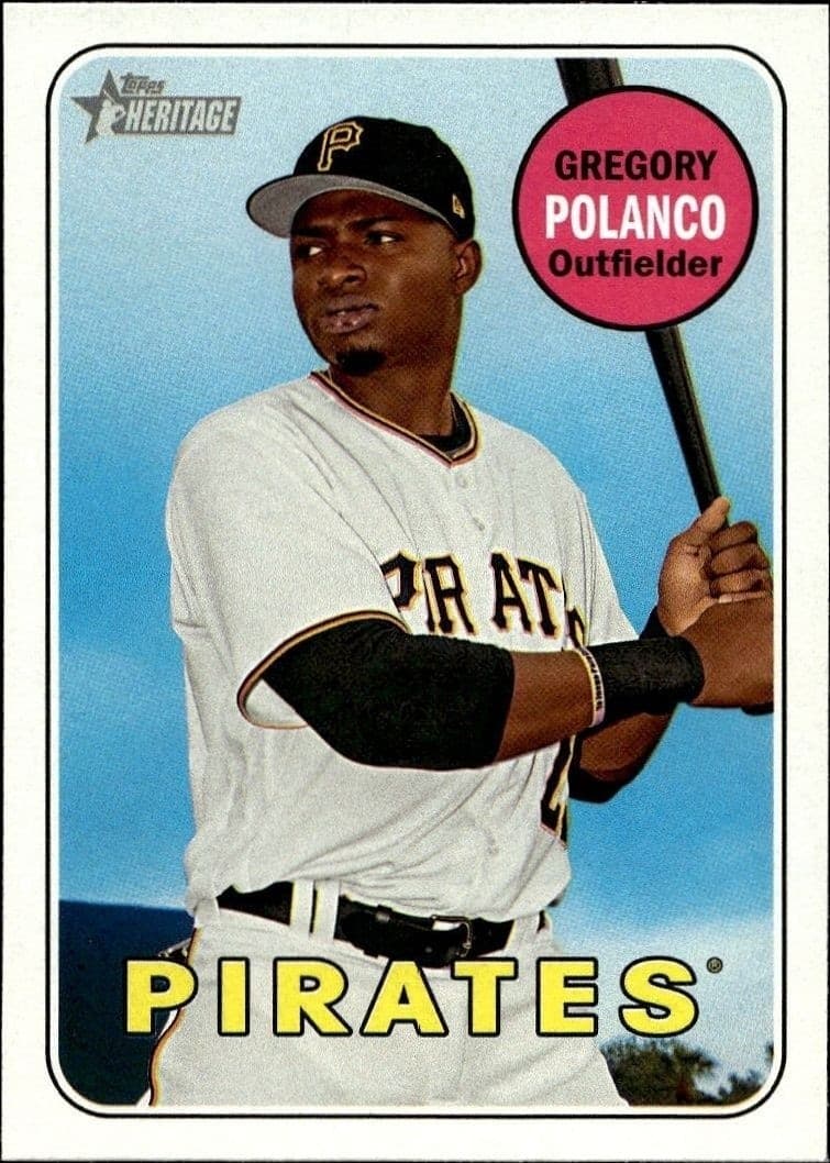 2018 Topps Heritage Gregory Polanco #44 baseball trading card front