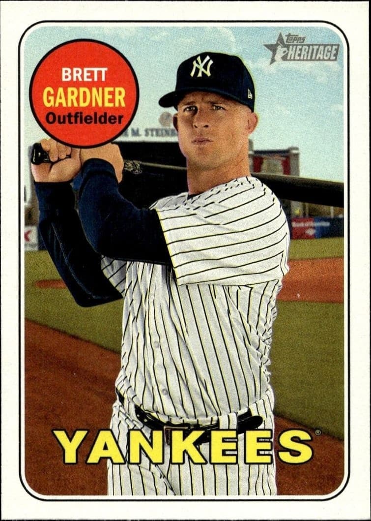 2018 Topps Heritage Brett Gardner #215 trading card