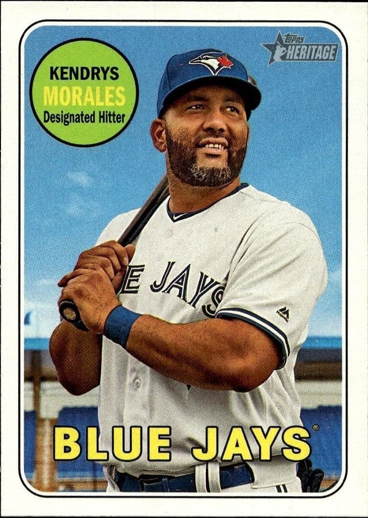2018 Topps Heritage Kendrys Morales #124 baseball trading card front