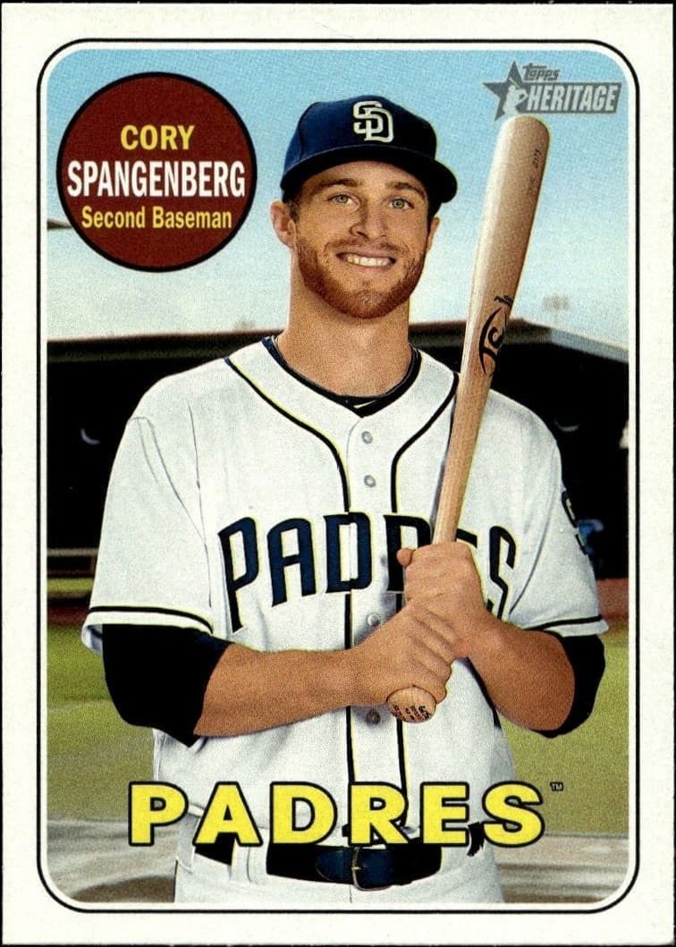 2018 Topps Heritage Cory Spangenberg #281 baseball trading card front
