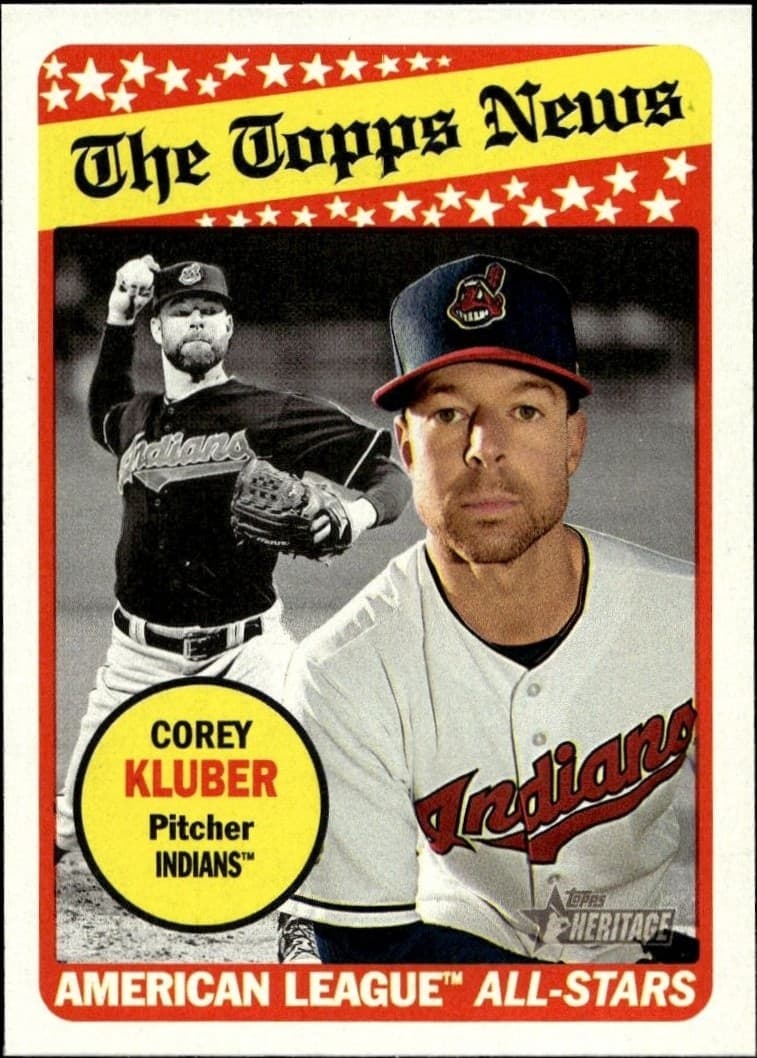 2018 Topps Heritage Corey Kluber #238 trading card