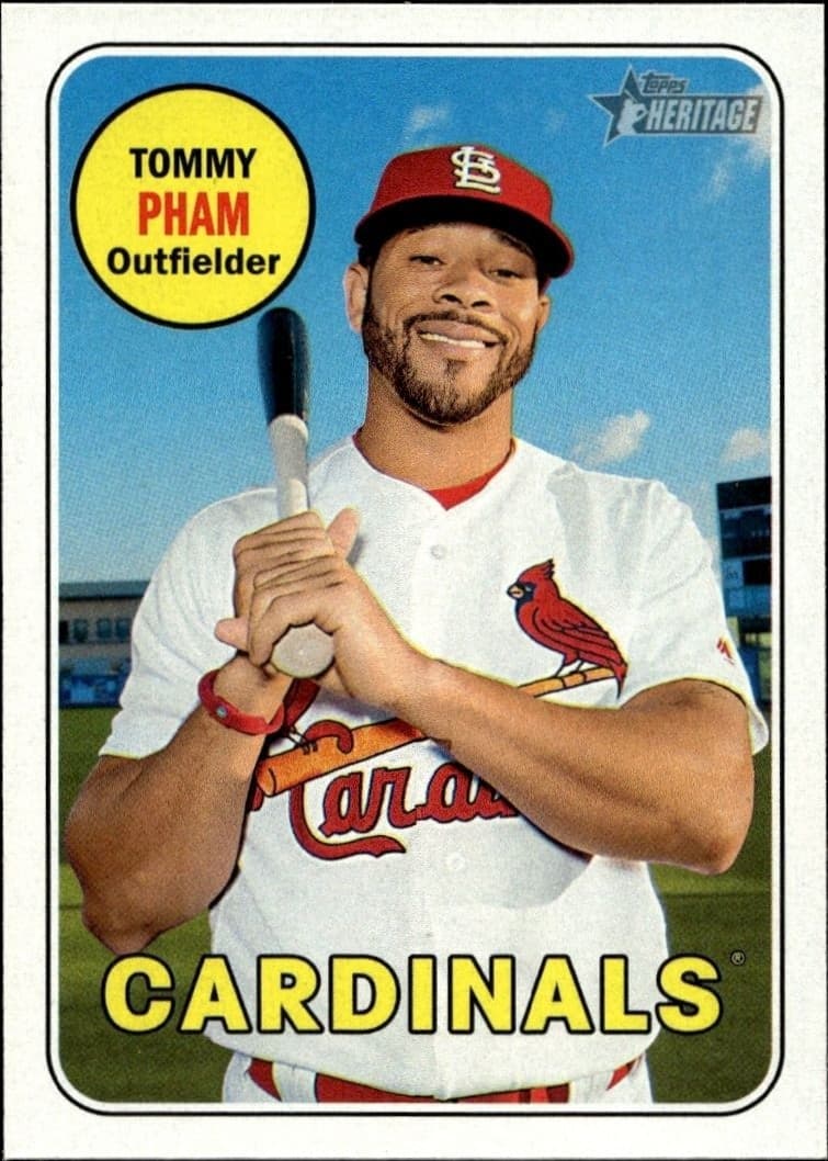 2018 Topps Heritage Tommy Pham #26 baseball trading card front