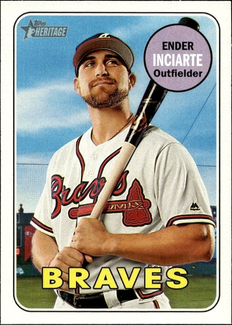 2018 Topps Heritage Ender Inciarte #128 baseball trading card front