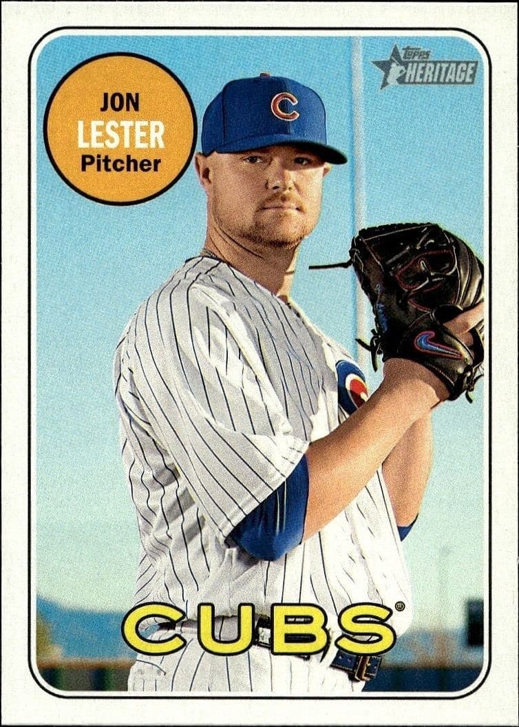 2018 Topps Heritage Jon Lester #43 baseball trading card front