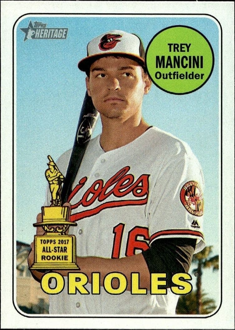 2018 Topps Heritage Trey Mancini #250 baseball trading card front