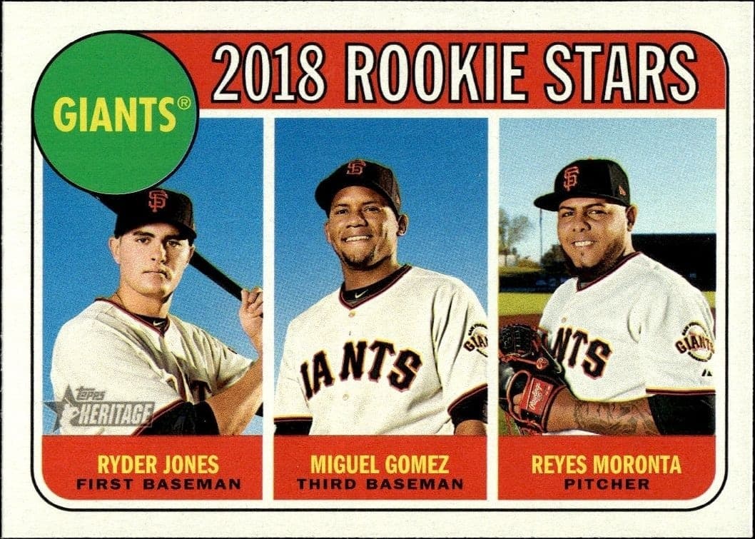 2018 Topps Heritage Ryder Jones #16 baseball trading card front