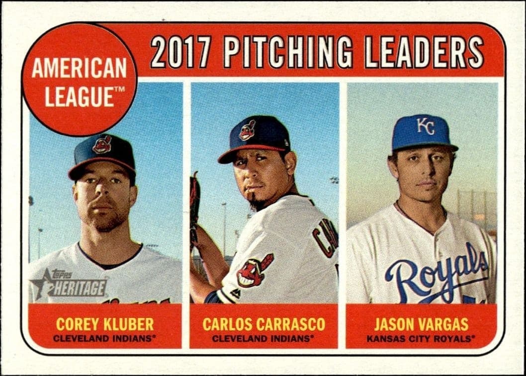 2018 Topps Heritage Corey Kluber #9 baseball trading card front