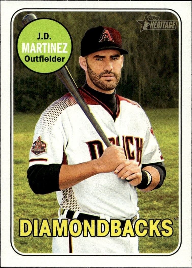 2018 Topps Heritage J.D. Martinez #294 baseball trading card front
