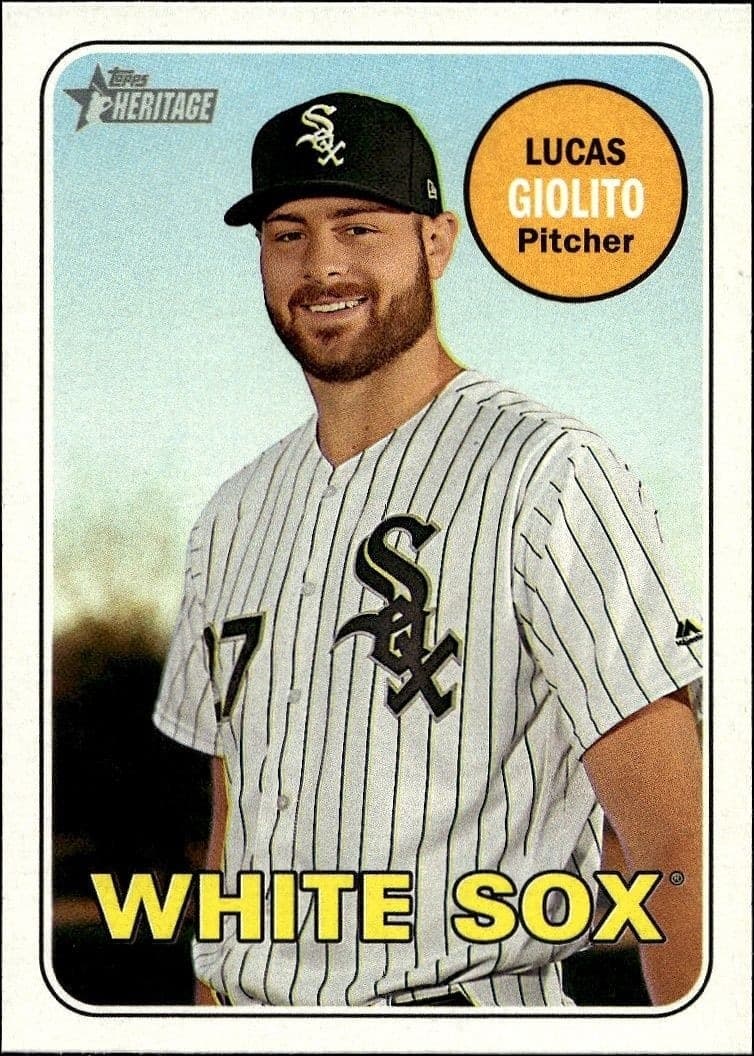 2018 Topps Heritage Lucas Giolito #357 baseball trading card front