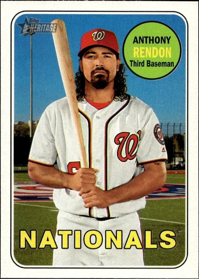 2018 Topps Heritage Anthony Rendon #41 baseball trading card front