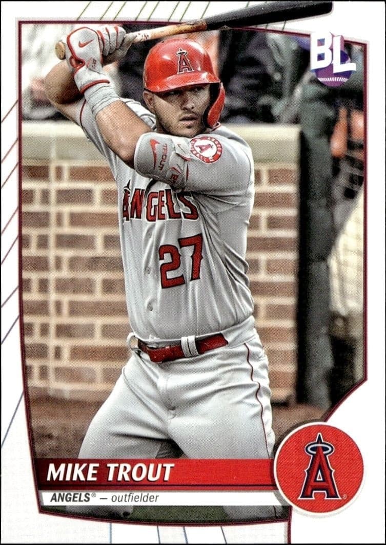 2023 Topps Big League Mike Trout #27 baseball trading card front