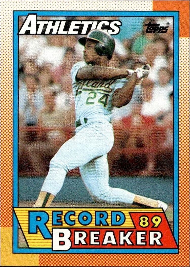 1990 Topps Rickey Henderson #7 trading card