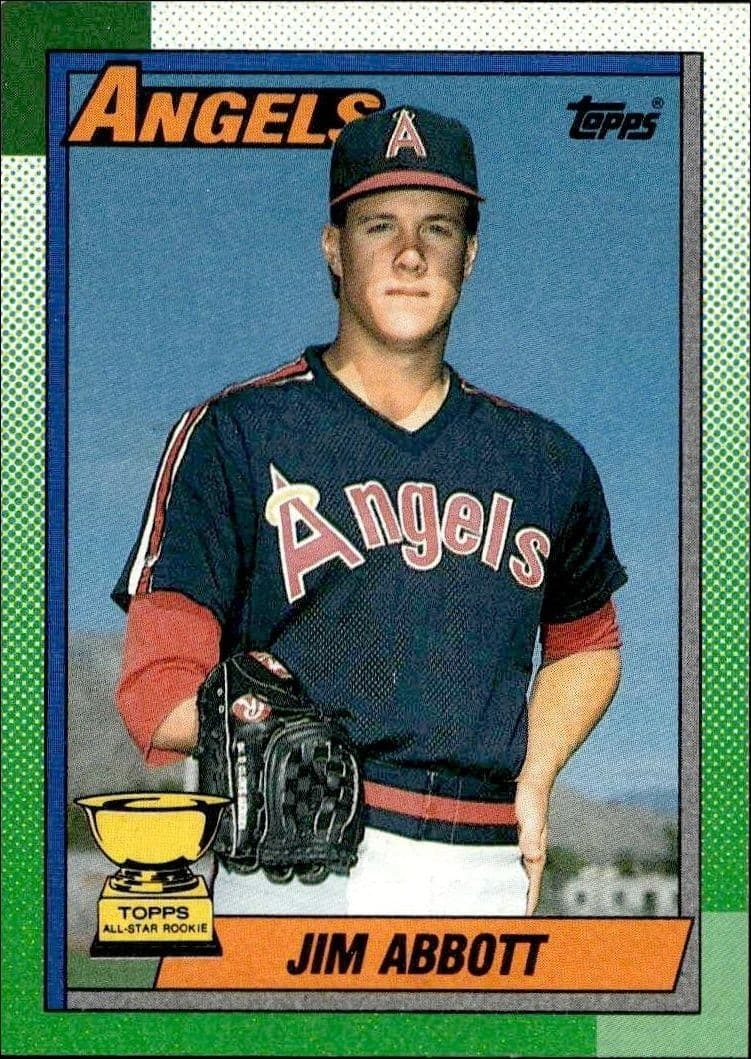 1990 Topps Jim Abbott #675 trading card