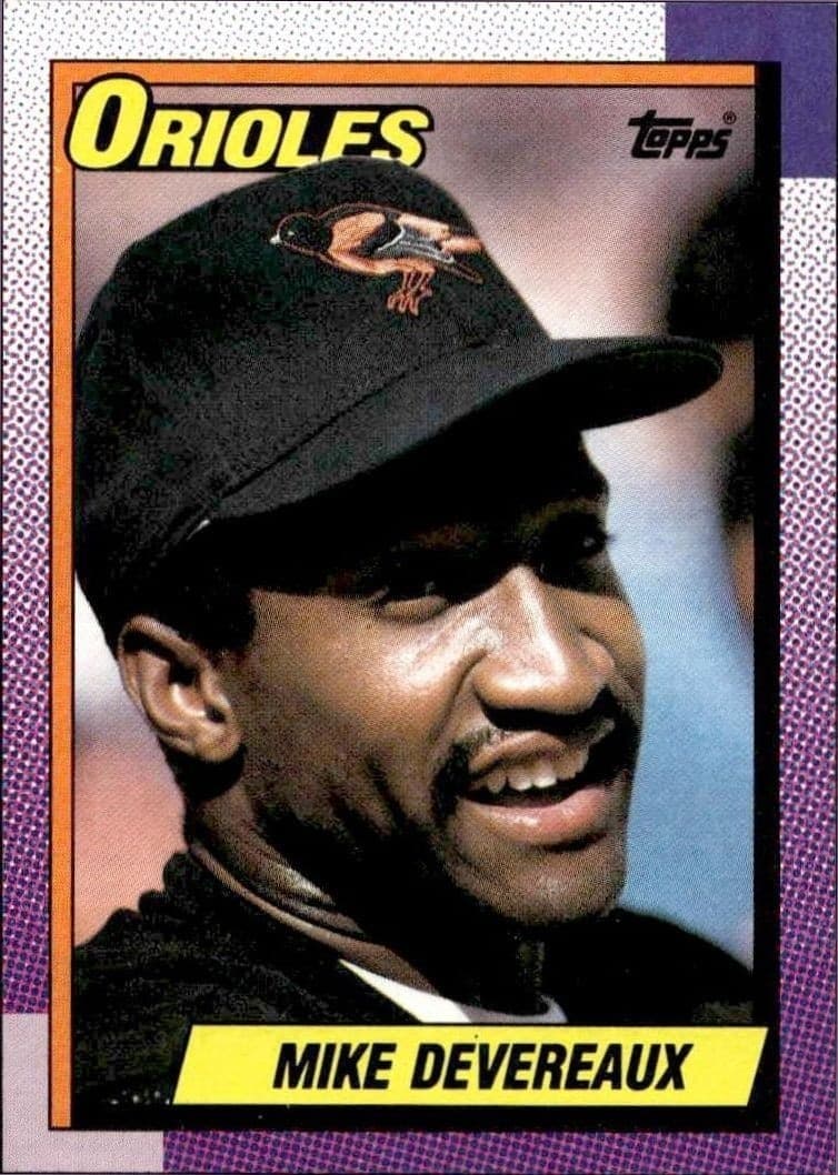 1990 Topps Mike Devereaux #127 trading card