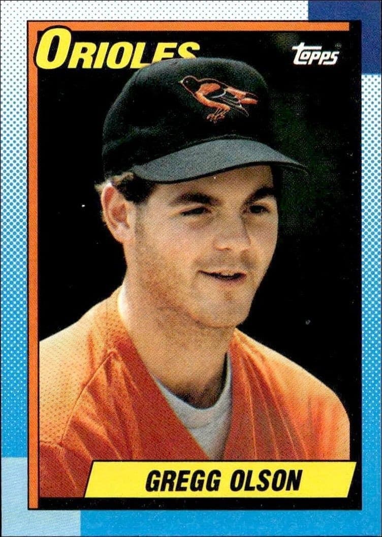 1990 Topps Gregg Olson #655 trading card