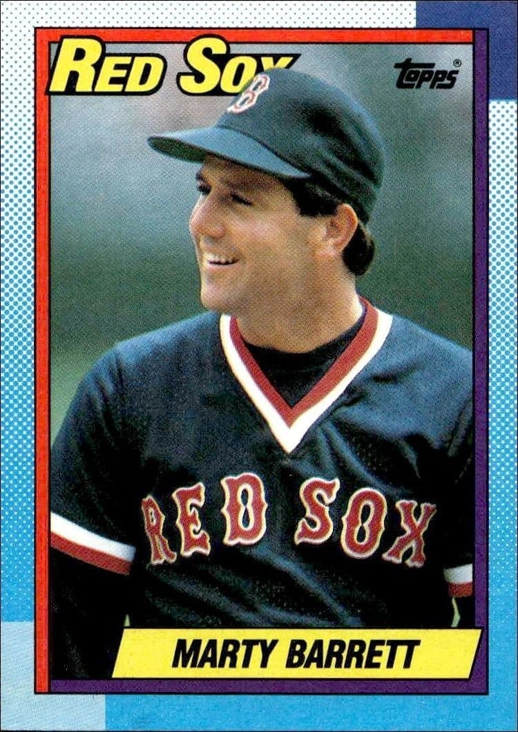 1990 Topps Marty Barrett #355 trading card