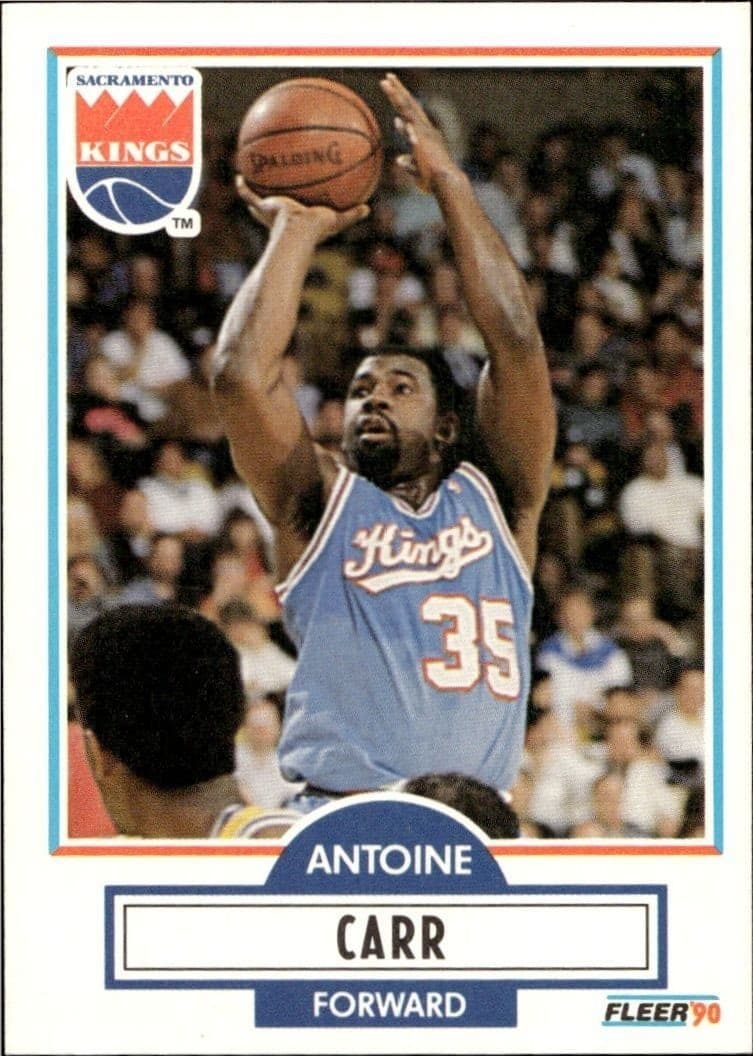 1990-91 Fleer Antoine Carr #163 trading card