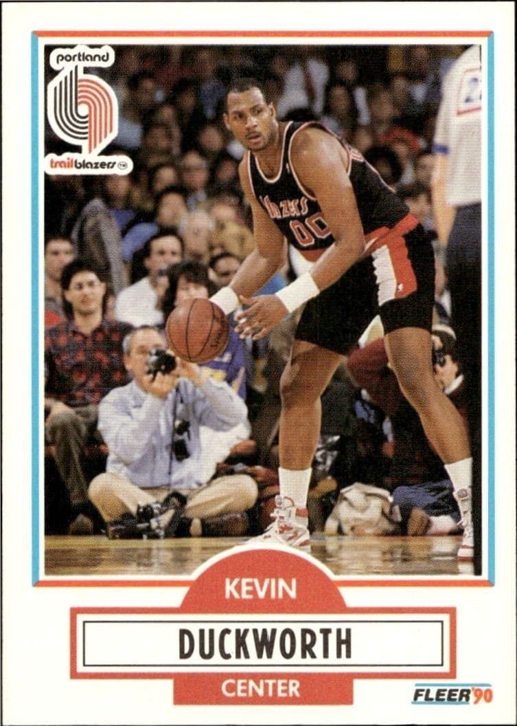 1990-91 Fleer Kevin Duckworth #155 trading card