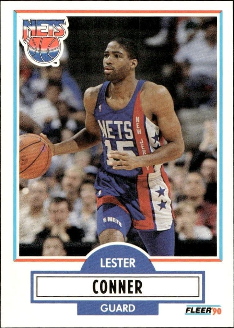 1990-91 Fleer Lester Conner #119 trading card