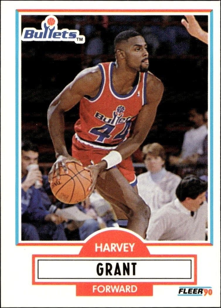 1990-91 Fleer Harvey Grant #192 trading card