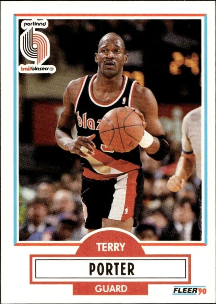 1990-91 Fleer Terry Porter #158 trading card