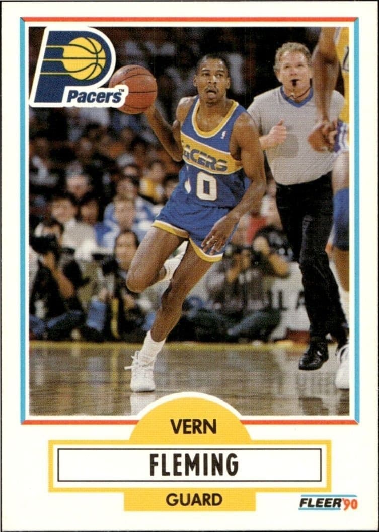 1990-91 Fleer Vern Fleming #76 trading card