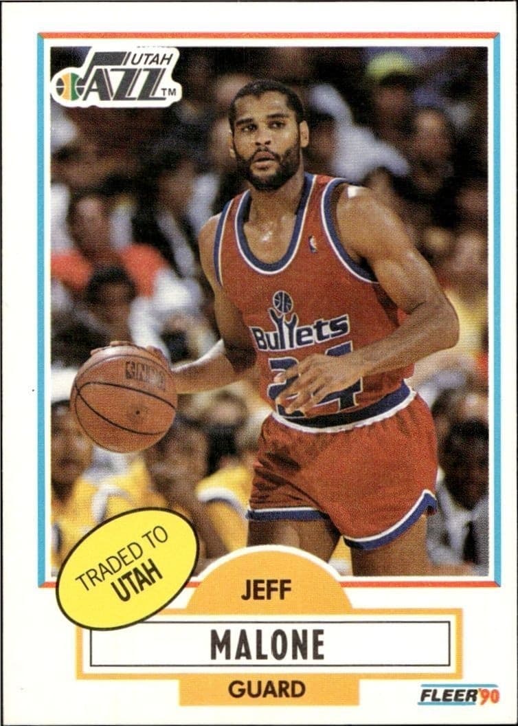 1990-91 Fleer Jeff Malone #195 trading card