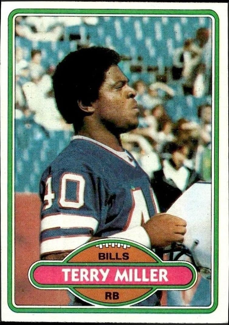 1980 Topps Terry Miller #243 football trading card front