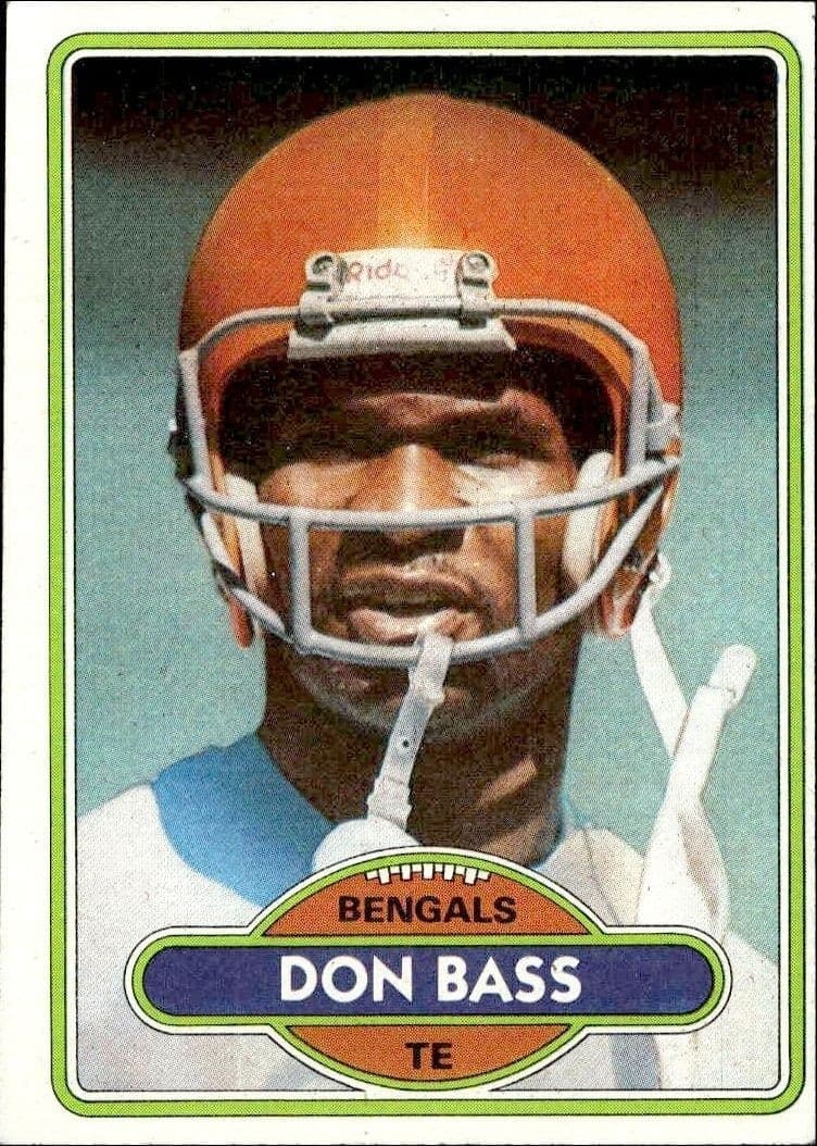 1980 Topps Don Bass #213 football trading card front