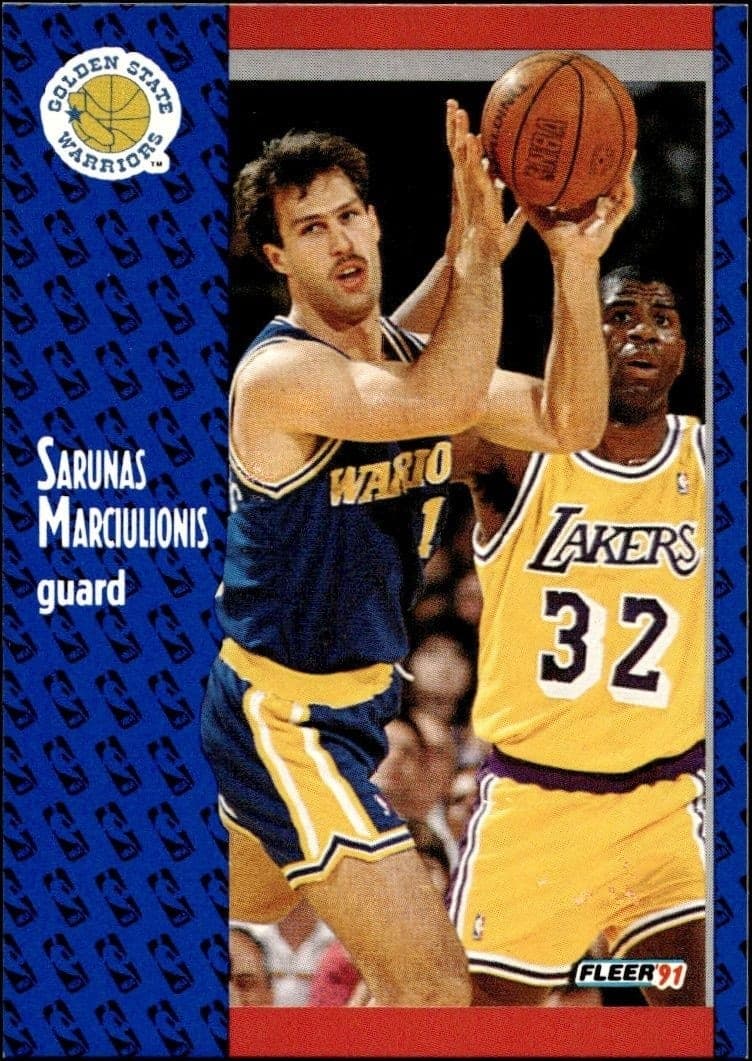 1991-92 Fleer Sarunas Marciulionis #68 trading card