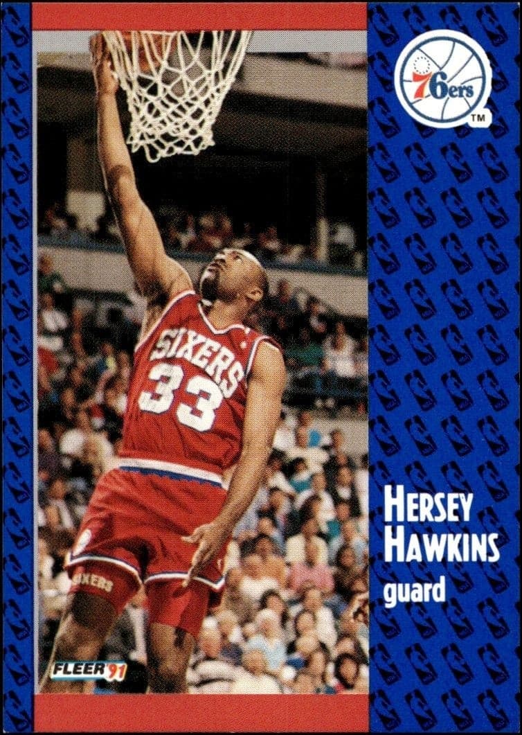 1991-92 Fleer Hersey Hawkins #154 trading card