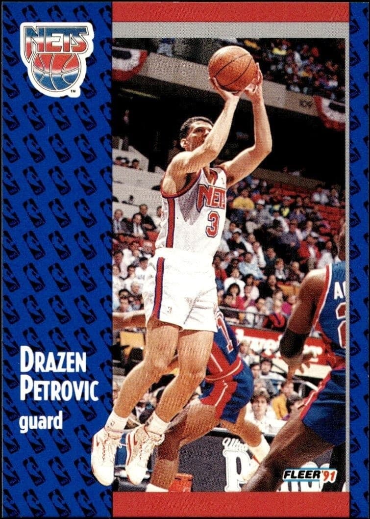 1991-92 Fleer Drazen Petrovic #134 trading card