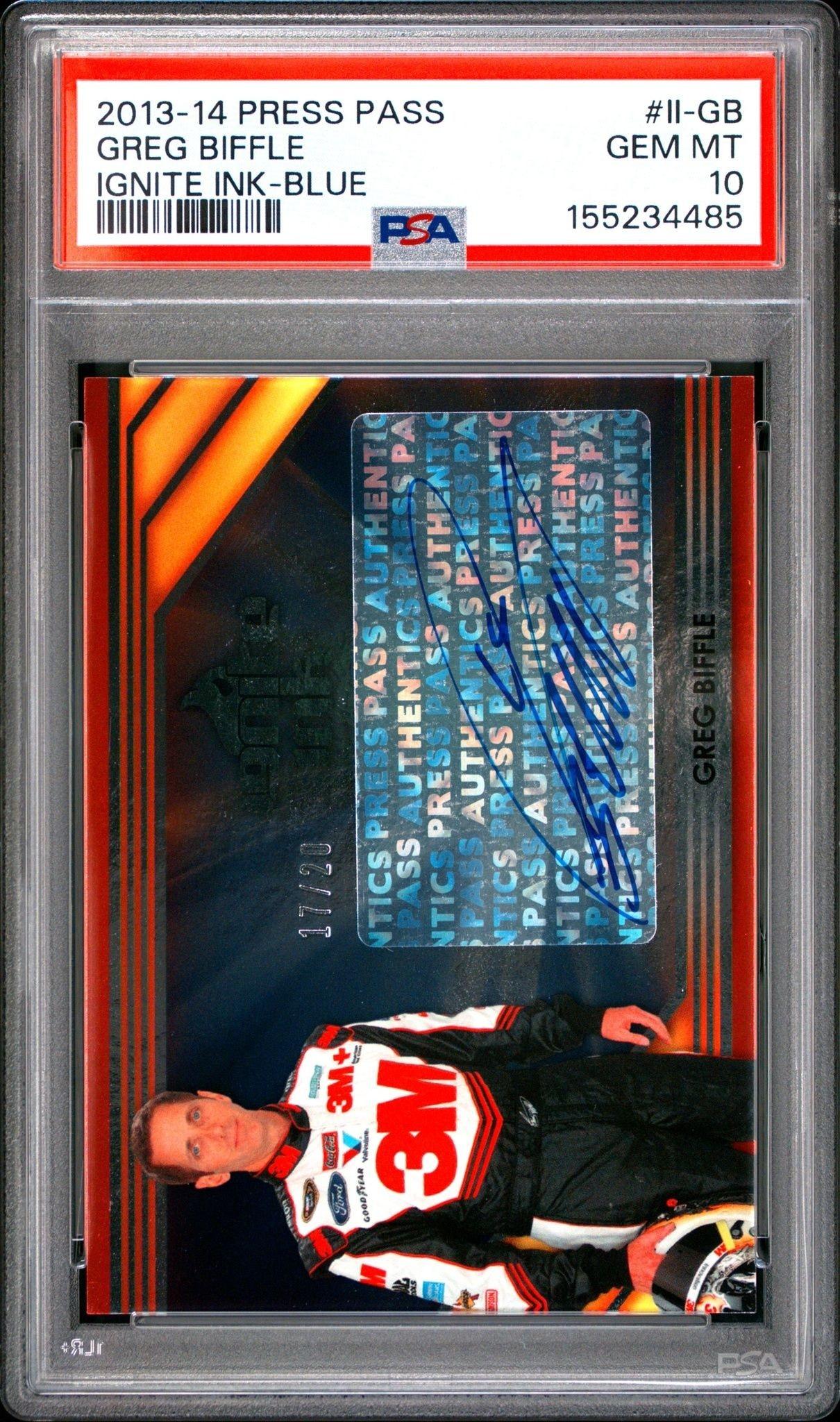 2013 Press-Pass Ignite Ink Greg Biffle #II-GB trading card