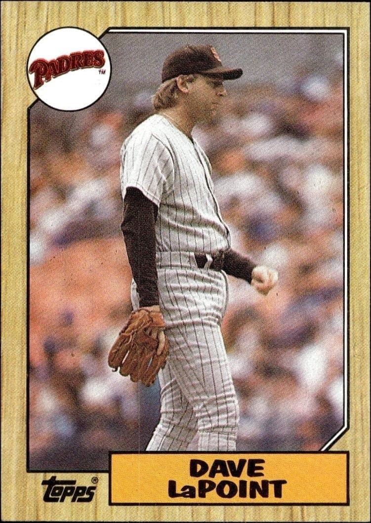 1987 Topps Dave LaPoint #754 trading card