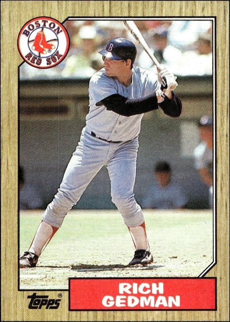 1987 Topps Rich Gedman #740 trading card