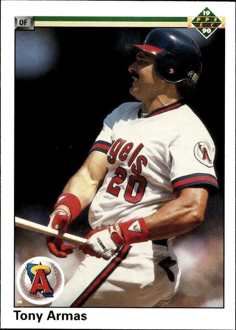 1990 Upper-Deck Low Number Tony Armas #58 trading card