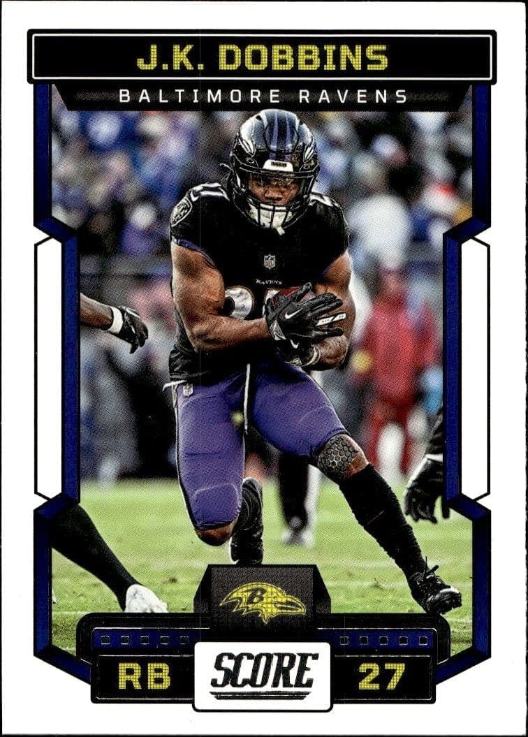 2023 Panini Score J.K. Dobbins #189 football trading card front